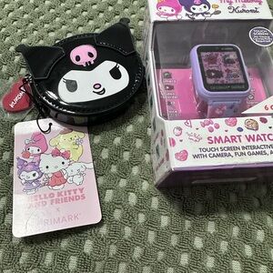 Kuromi Coin Purse and Hello Kitty Smart Watch